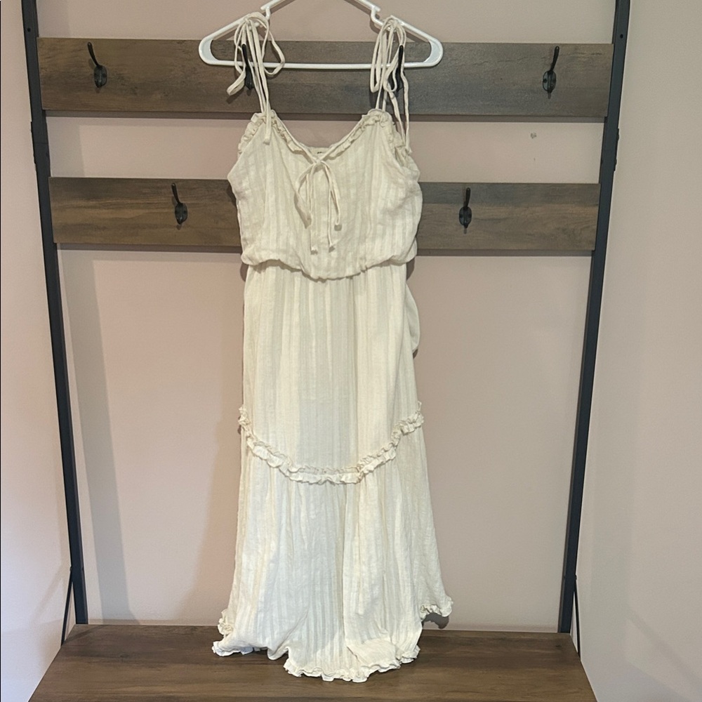 Listicle Cream Boho Maxi Dress